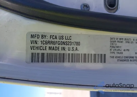 2022 Ram 1500 Classic Tradesman Quad Cab 4X2 6'4 Box from USA, damaged, VIN 1C6RR6FG0NS231780